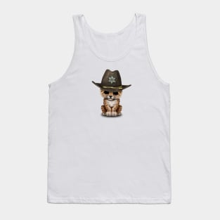 Cute Baby Leopard Cub Sheriff Tank Top